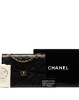 Chanel Mattrase 25 Coco Double Flap Twisted Chain Shoulder Bag Black   CHANEL