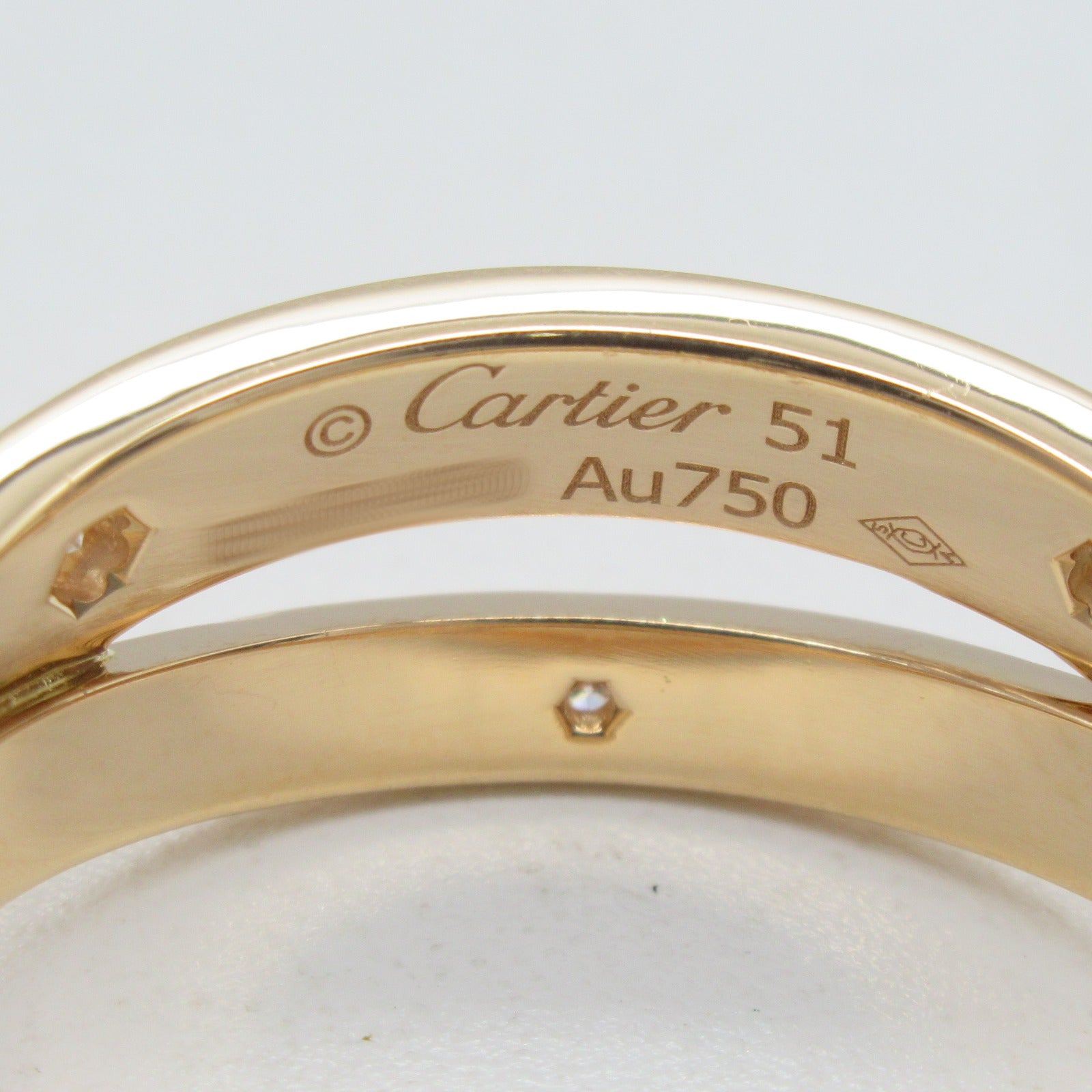 Cartier Cartier 6P Diamond Ring Ring Ring Jewelry K18PG Pink G Diamond  Clearance