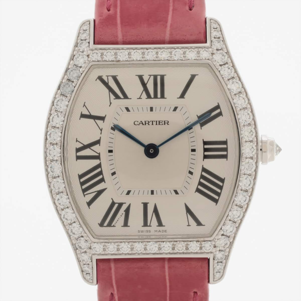 Cartier TOUCH WA501009 WG  Leather  Silver  ,