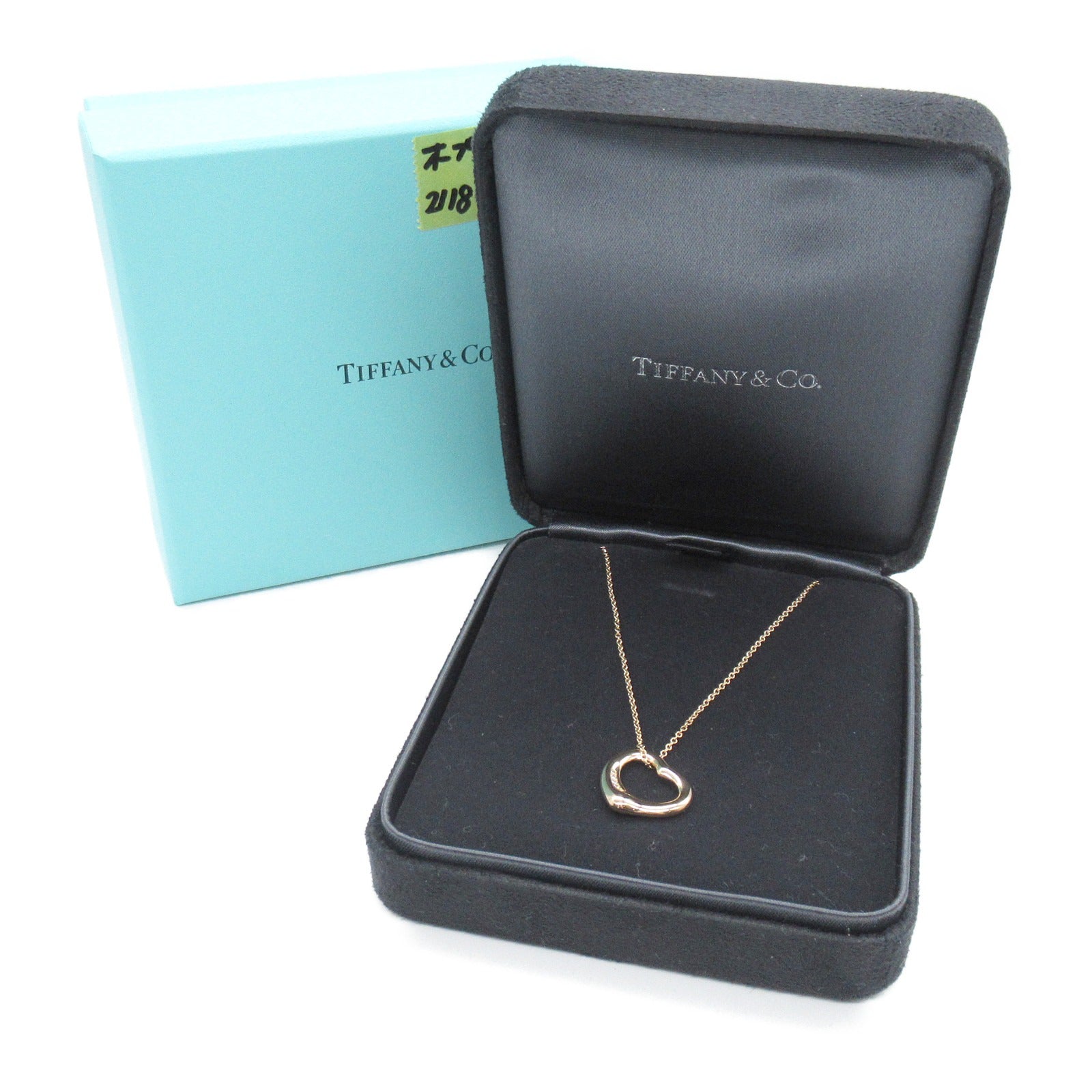 Tiffany TIFFANY&amp;CO Open-Heart Necklace K18PG (Pink G) Diamond  Gold  4.3g