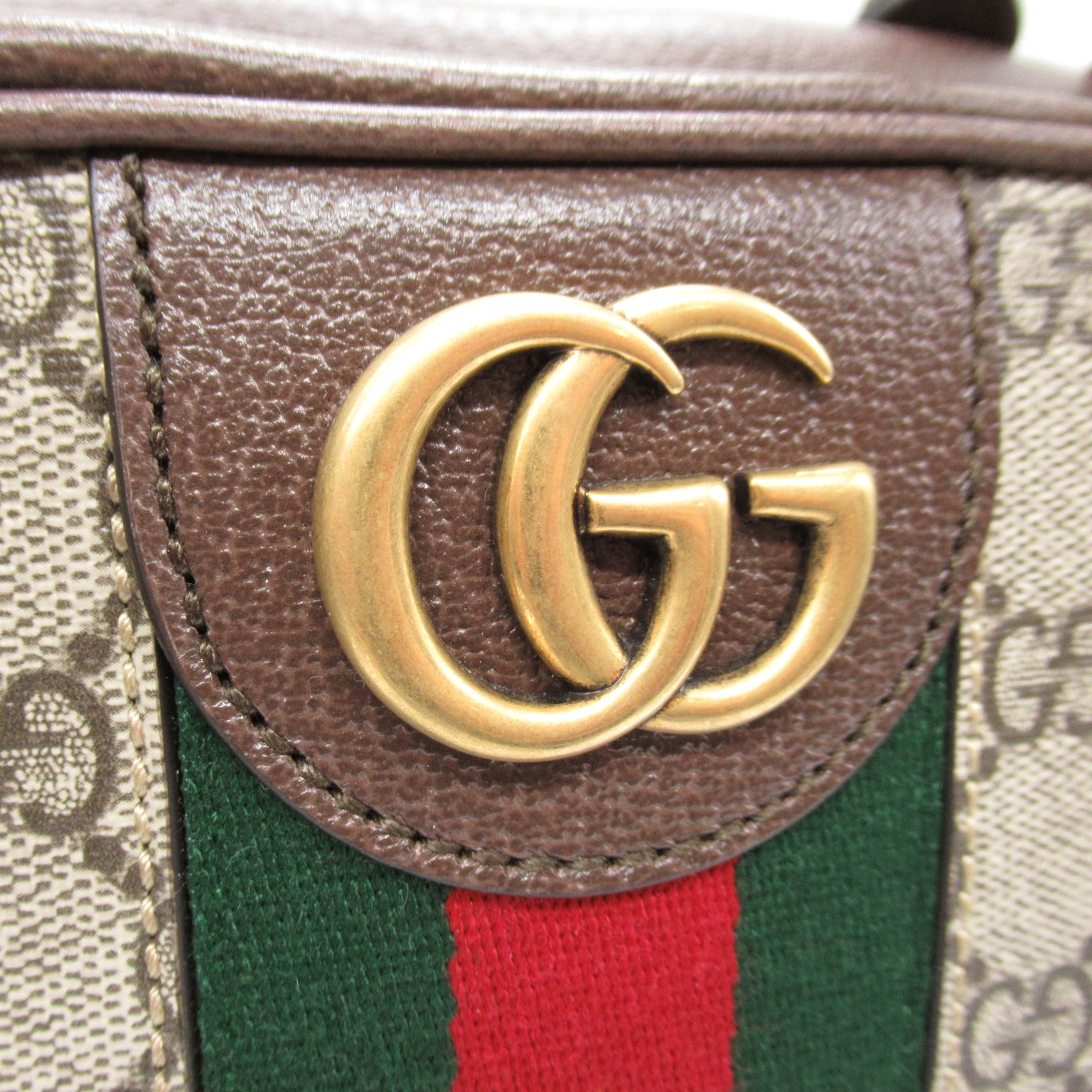 Gucci 2W Boston Bag GG Canvas  Beige / Brown 723309