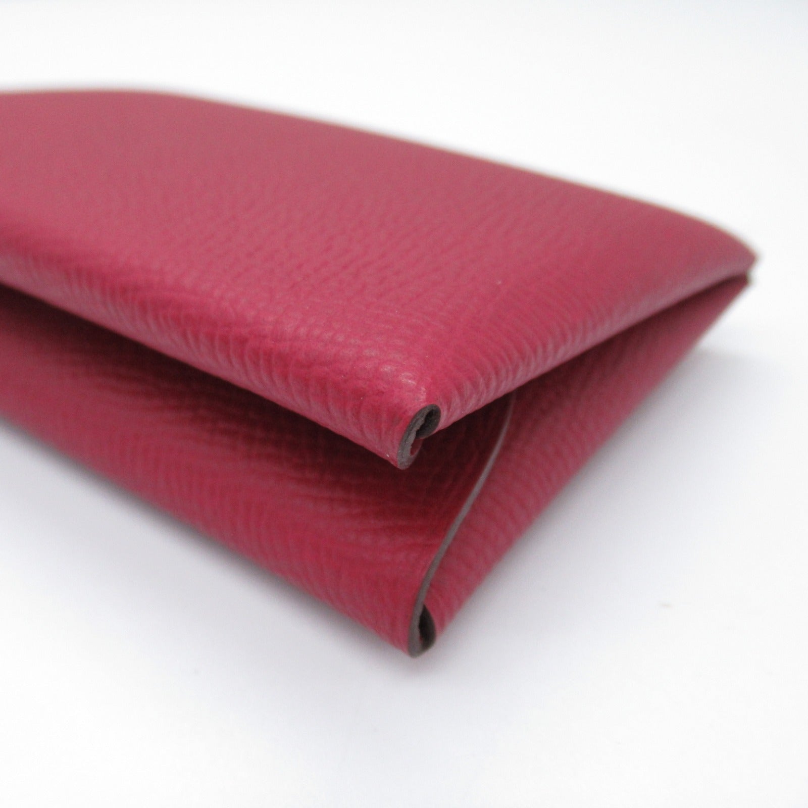 Hermes Hermes Duo Calvi Card Case Accessories Leather Epsom  Red