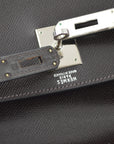 Hermes Chocolat Lisse Kelly 32 Sellier 2way Shoulder Handbag