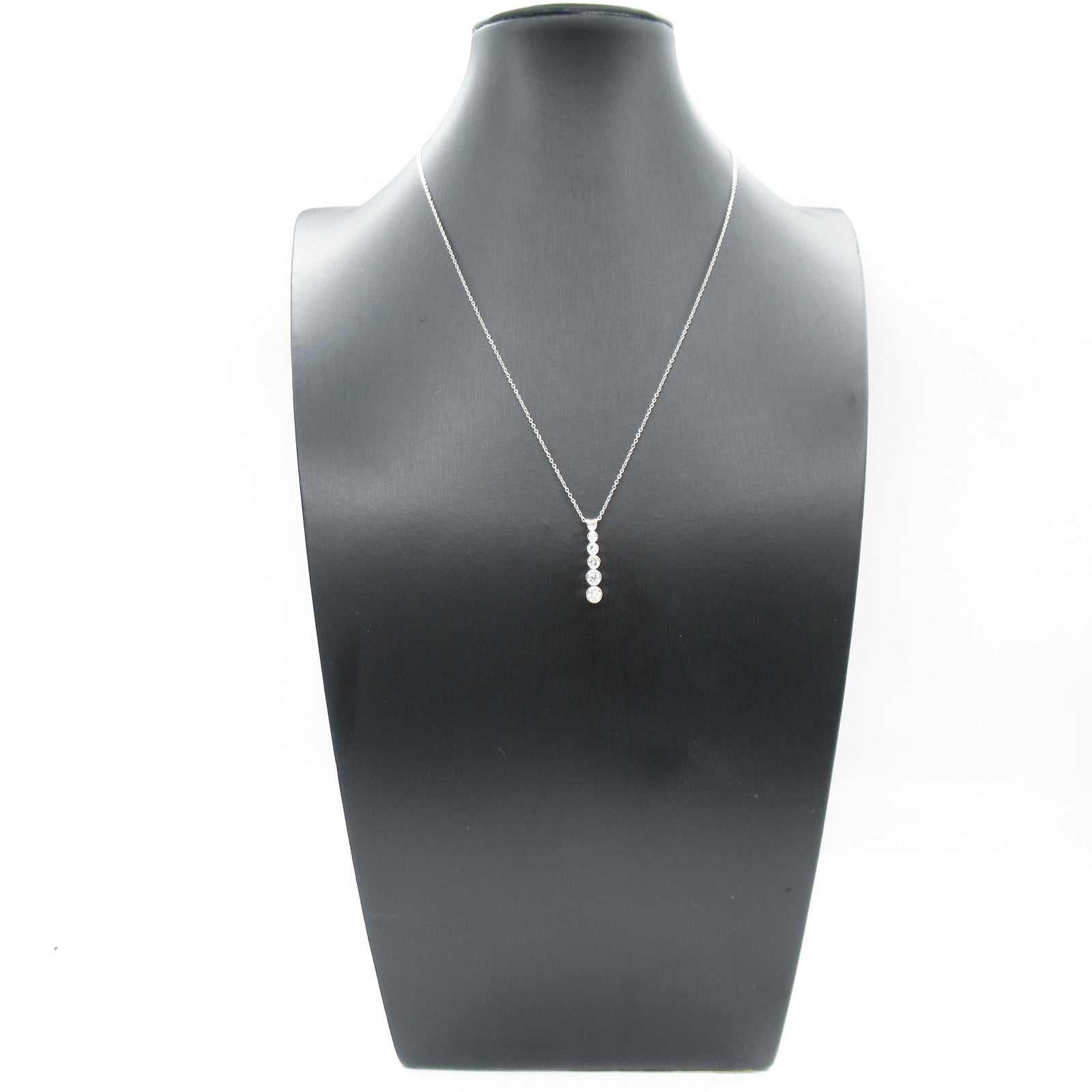 Tiffany TIFFANY&amp;CO Jazz Grazied Drop Diamond Necklace Collar Jewelry Pt950 Platinum Diamond  Clearance