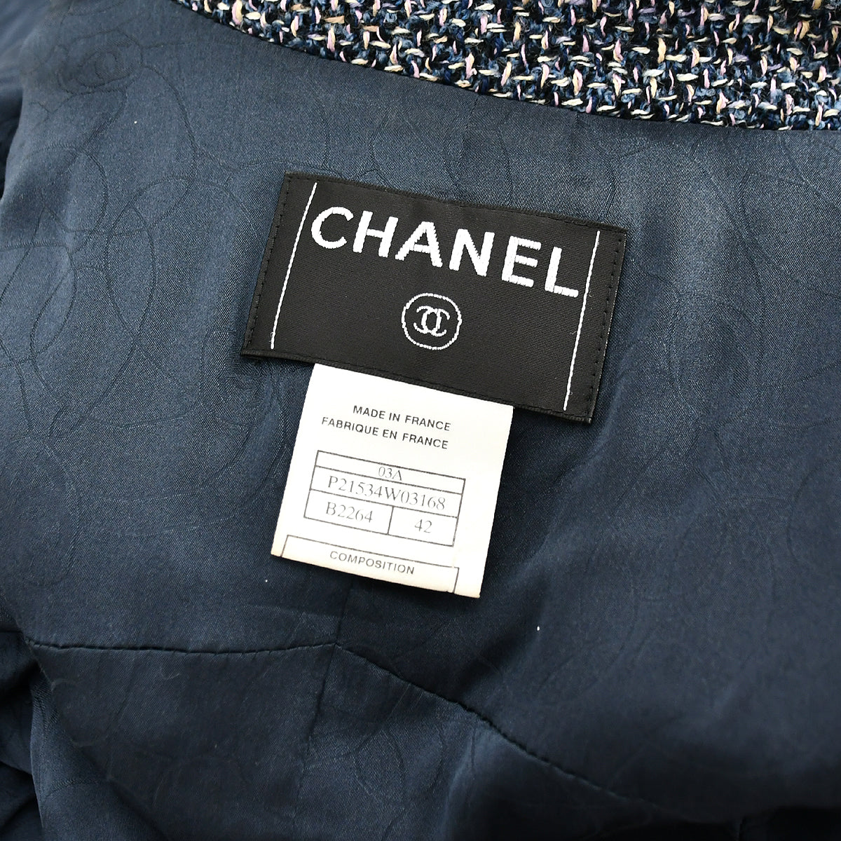 Chanel Single Breasted Jacket Blue 03A 