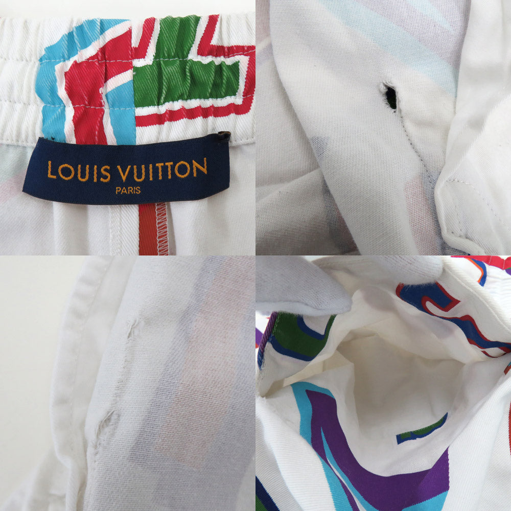 Louis Vuitton NBA Printed Shoes 21AW M Size White X Multicolor Half Pants Basketball Bottoms Apparel Dress  Wedding