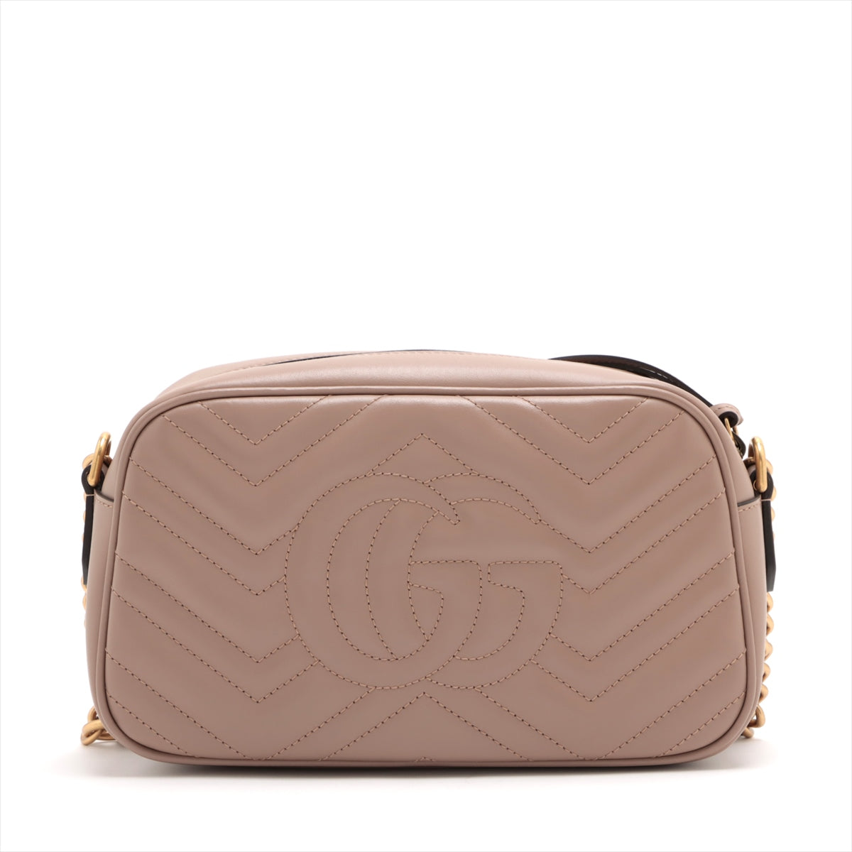 Gucci GG Marmont Leather Chain Shoulder Bag Beige 447632