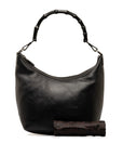 Gucci Bamboo One-Shoulder Bag 000 0531 Black Leather  Gucci