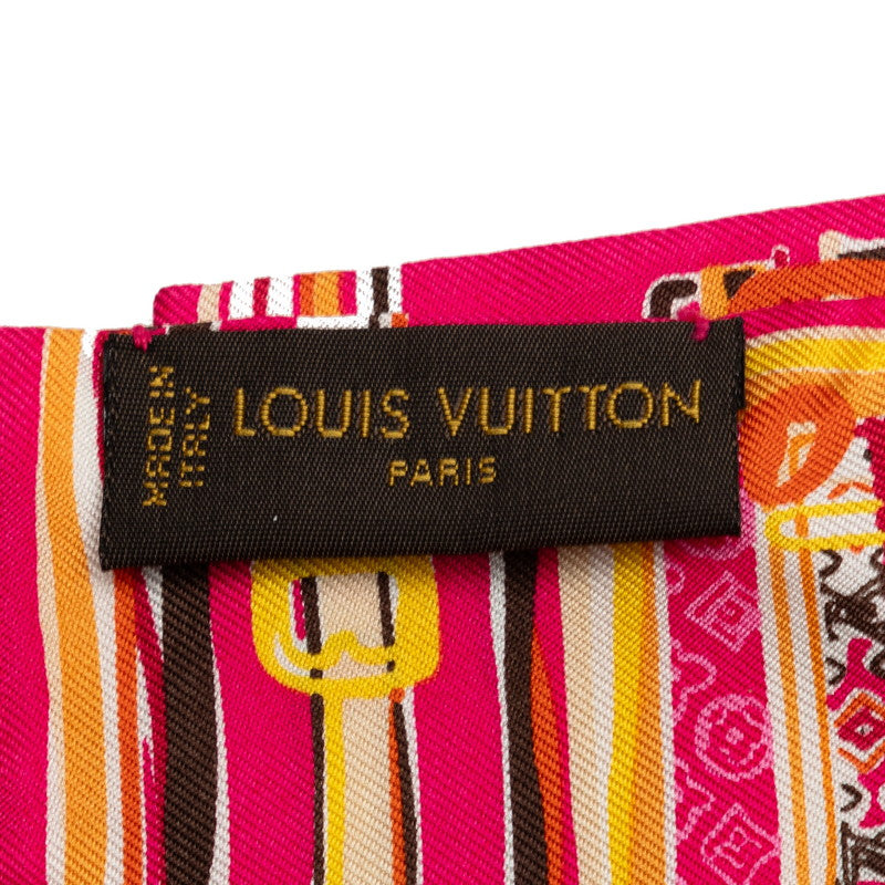 Louis Vuitton Twilly BANDO 400505 Pink Multicolor Silk  Louis Vuitton