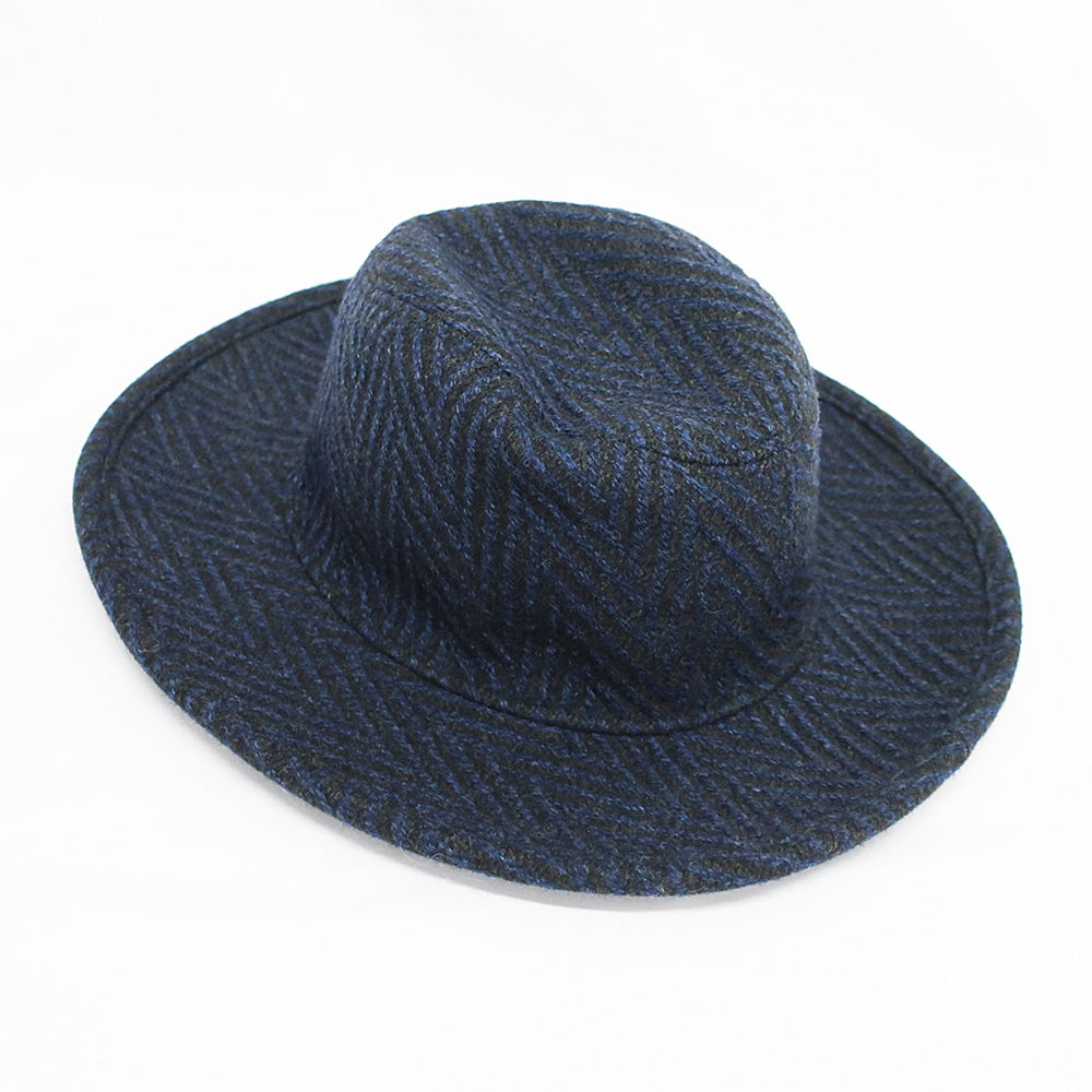 Hermes Hat Navy Blue Black Wool Sheepwood Size 57 Broken Hat Hat Apparel  New Unused]