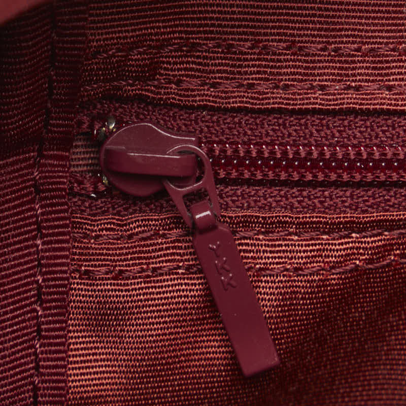 Burberry Noneva Check Handbag Beige Red Canvas Leather