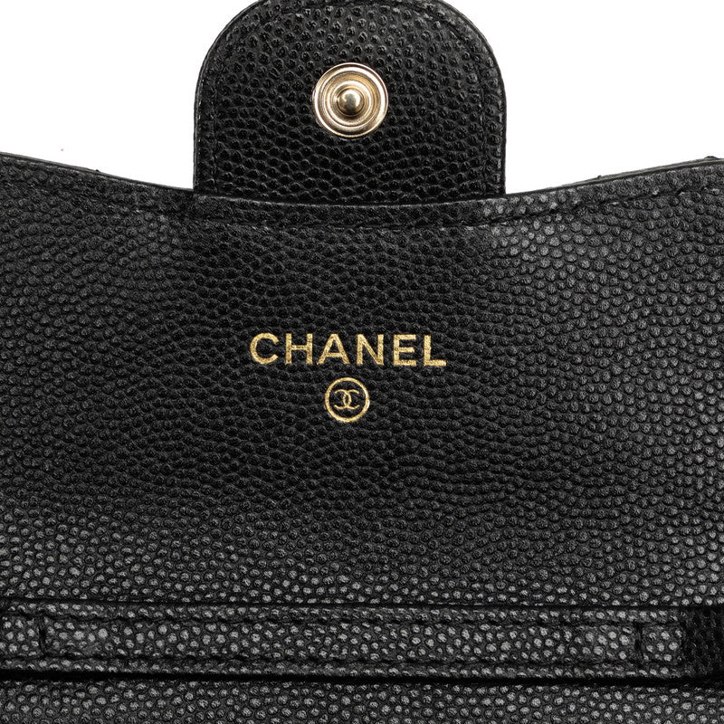 Chanel Matrases Coco Mini Chain Wallet Black G Caviar S  Chanel
