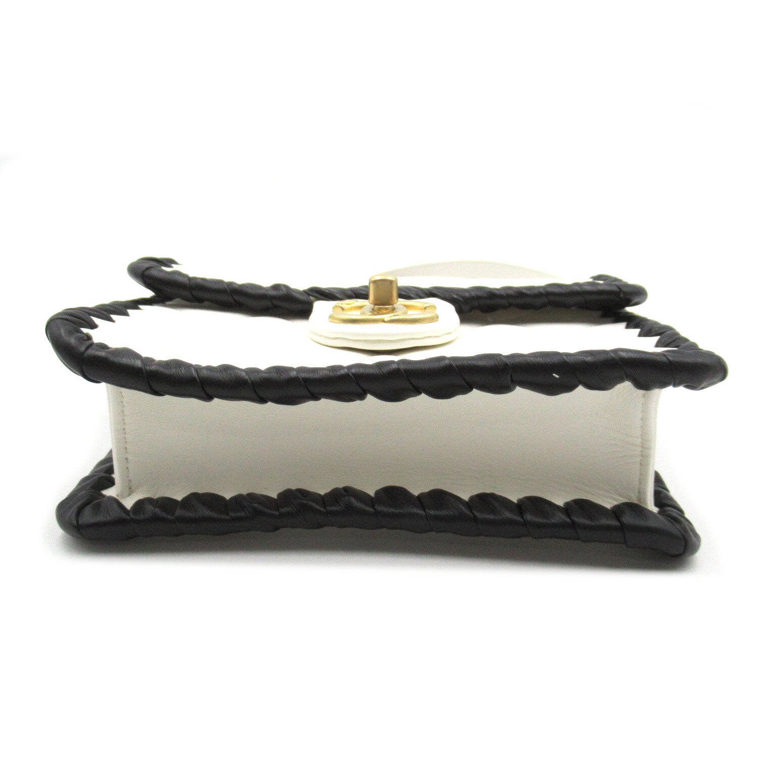 Chanel Chain Shoulder Chain Shoulder Bag  White/Black Chain Shoulder