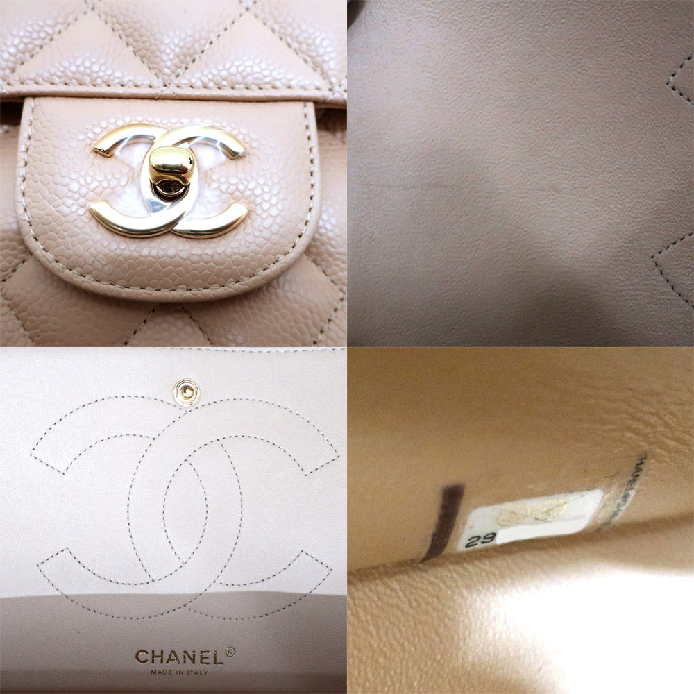 CHANEL CHANEL Deca Caviar S Beige Double Flap Chain Bag G  Coco Shoulder  Fashion s Beautiful s