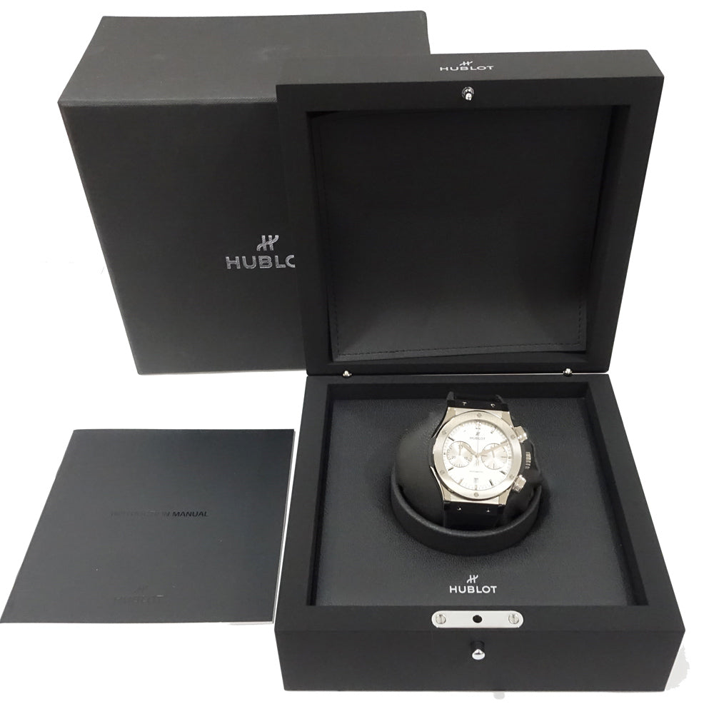 HUBLOT Classic Fusion Chronograph Titanium Silver 45mm 521.NX.2611.LR New  Watch