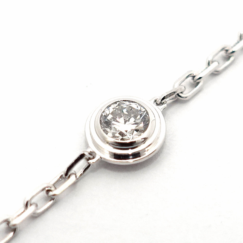 Cartier K18WG Diamond Bracelet LM 750WG Jewelry 1P B6063117