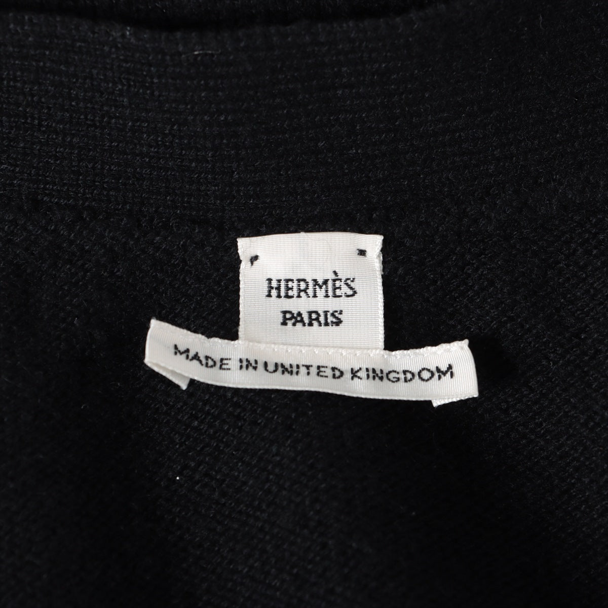 Hermes 23AW Cashmere   34  Black 37-7703