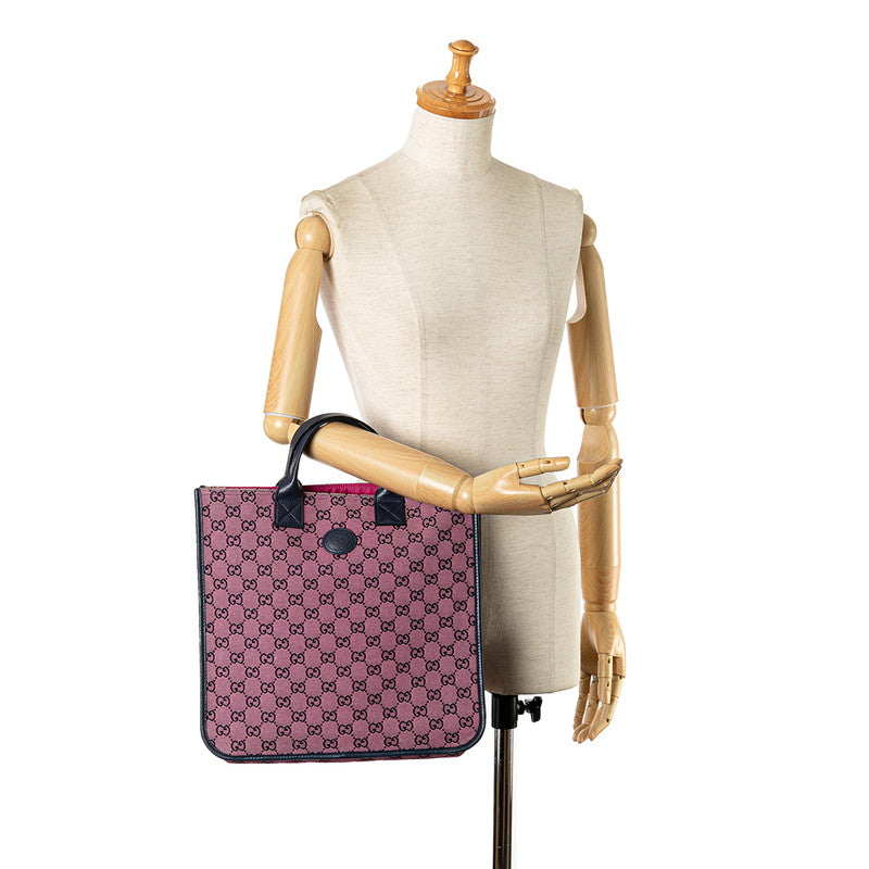 Gucci GG canvas handbag Tote bag 550763 pink naive canvas leather ladies Gucci