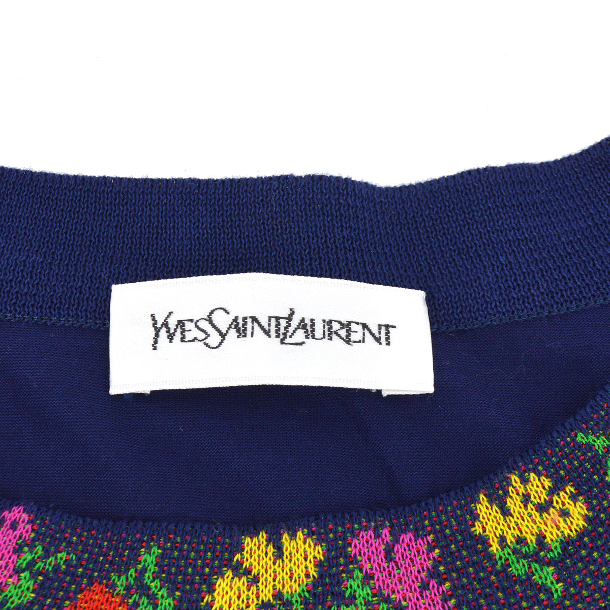 Yves Saint Laurent padded shoulders logo T-shirt 