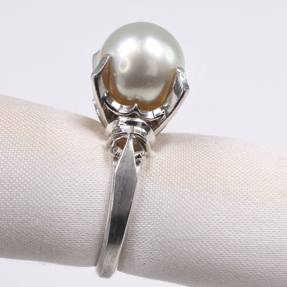 Pearl 9.5 Ring Ring 9.5 mm Pearl  Pt900 Platinum  6.2g Pearl  A-ranked