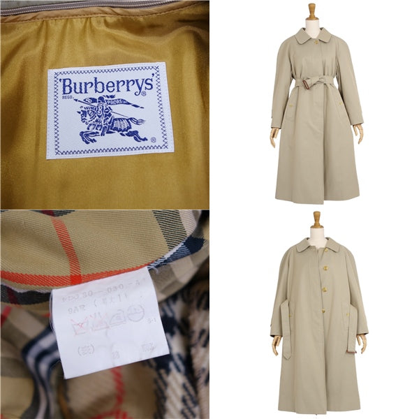 Vintage Burberry s Coat  Liner   Coat Balmacaan Coat Cotton 100%   9AR (M equivalent) Beige Cocktail  BIG