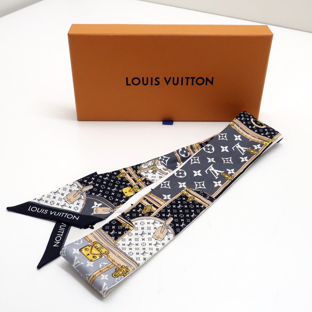 Louis Vuitton monogram LV logo silk small black x white reversible other