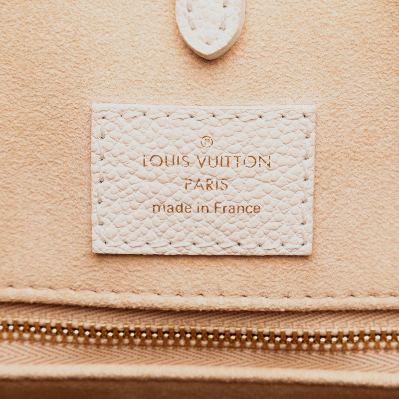 Louis Vuitton Monogram On The Go MM Handbag M46060 White PVC Leather  Louis Vuitton