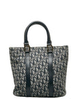 Dior Trotter Bag Handbag Navy White Linen Leather  Dior