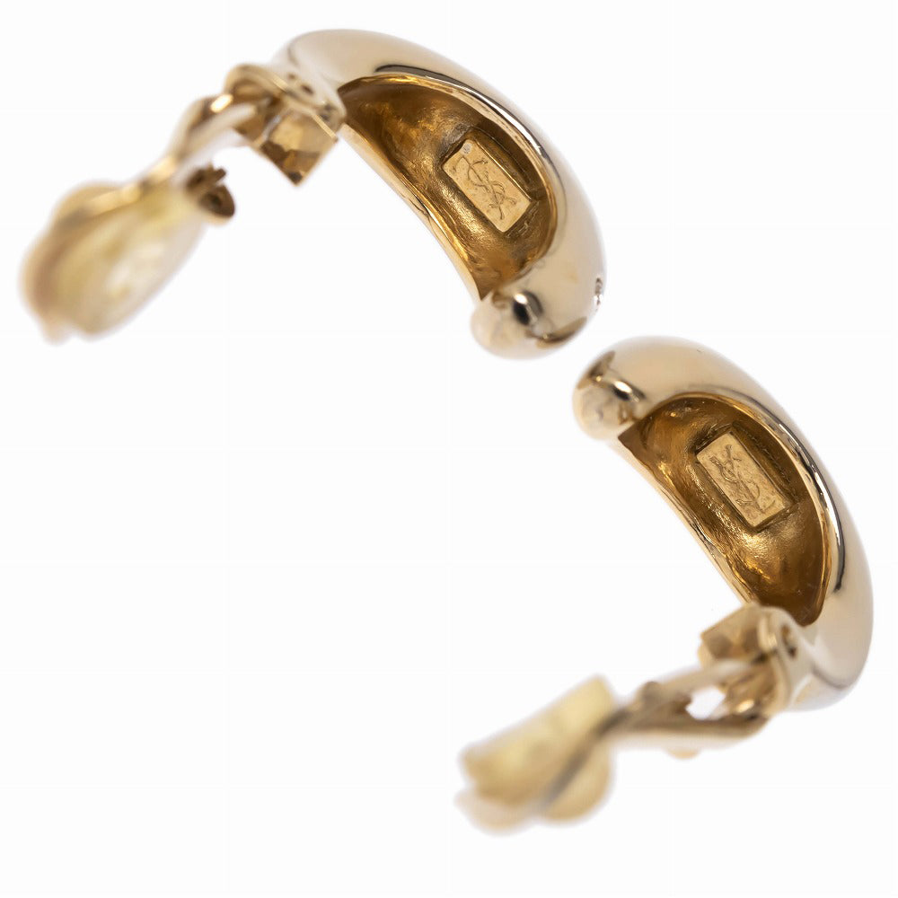 YSL Ivan Lauren Earring vint   line stone accessories gold