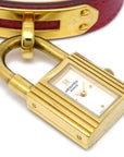 Hermes 1997 Kelly Watch Red Courchevel