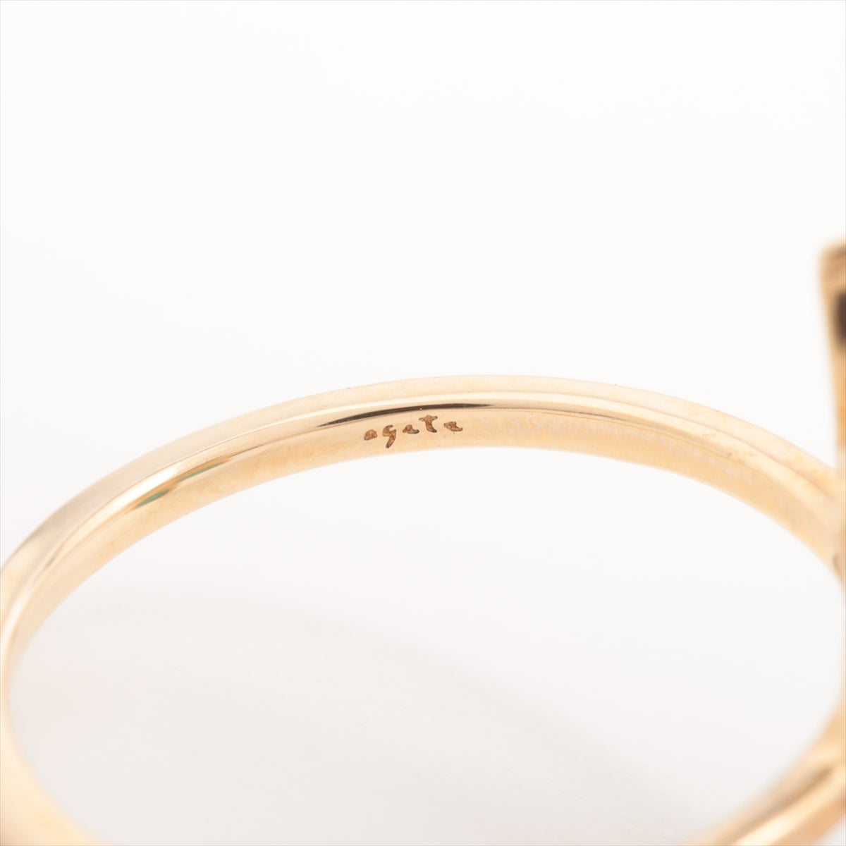 Agat Turquoise Diamond Ring K10 (YG) 1.4g 0.01 E