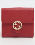 Gucci Interlocg G 615525 Leather Wallet Red Earl