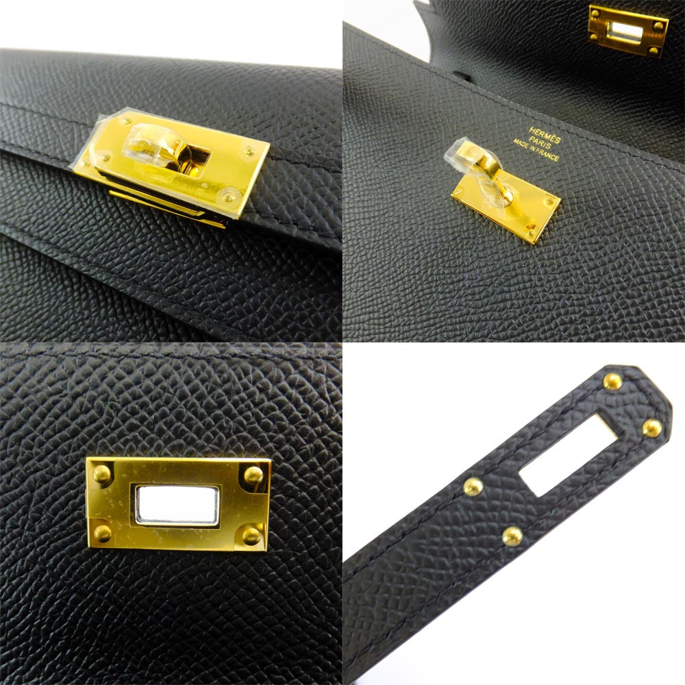 HERMES Hermes Keritugo B stamped long wallet Epson black g gold tool 2023 sder strap leather ladies new product unused]
