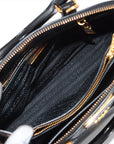 Prada Sapphire Vernik 2WAY Handbag Black