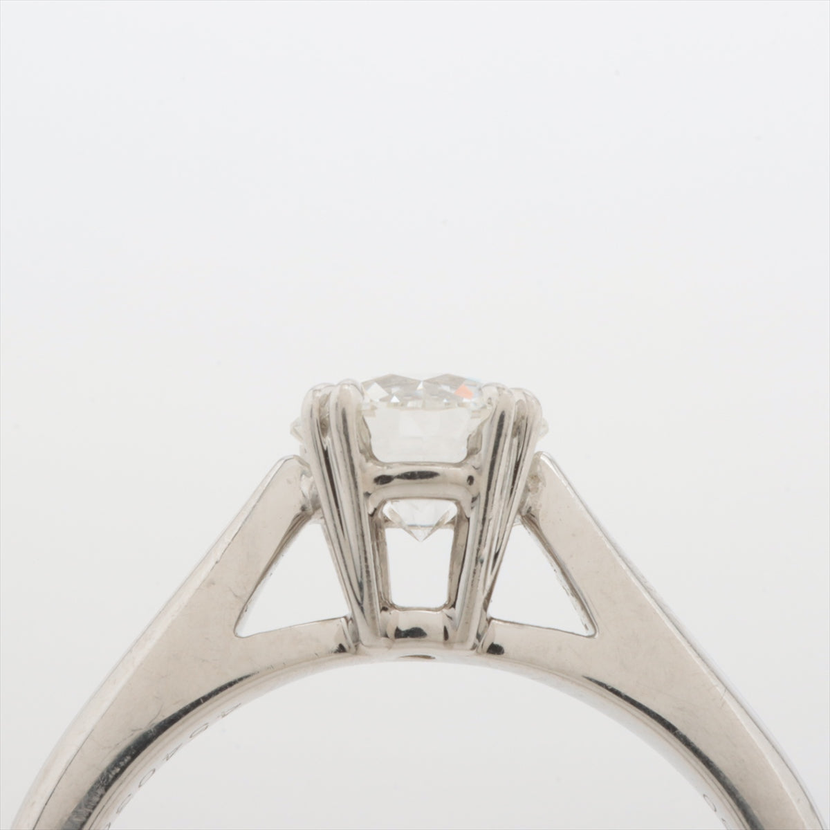 Harry Winston Solitaire Diamond Ring Pt950 3.6g 0.55 F VS1 3EX NONE RGDPRD005NSS