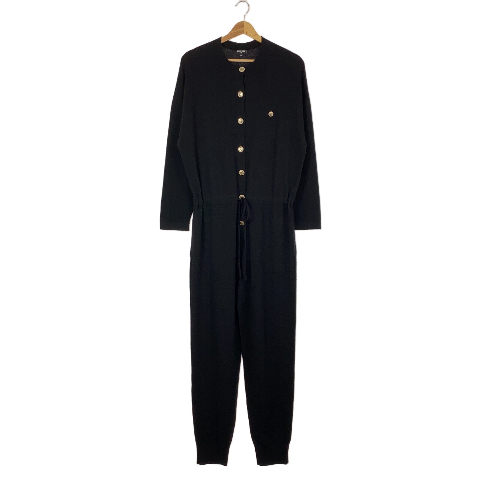 CHANEL Jump Suit Overall  Cashmere  Black P64648K60665