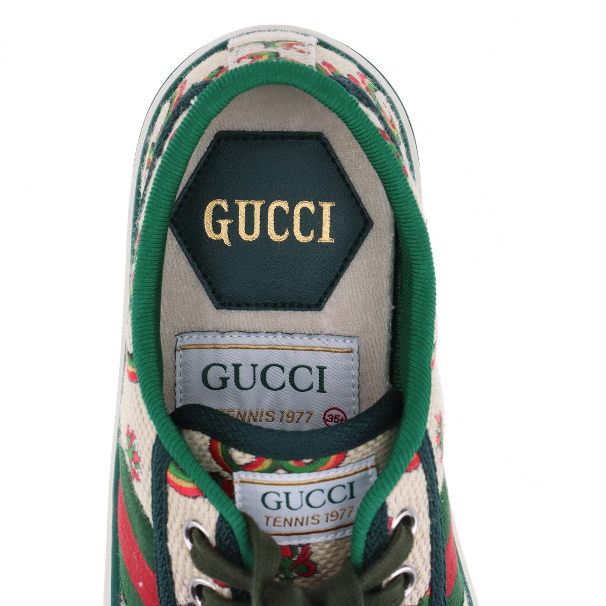 Gucci Tennis 1977 Canvas Sneakers 35.5  Multicolor GG Supreme Flowers 100th Anniversary Celebration   Box  Bag