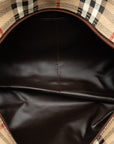Burberry Nova Check  Second Bag Clutch Bag Beige Brown PVC Leather Men BURBERRY