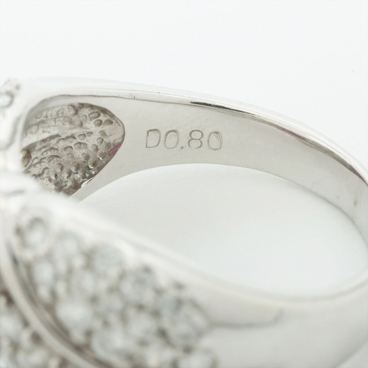 Pink sapphire diamond ring Pt900 8.2g 0.80 D0.80 D0.80