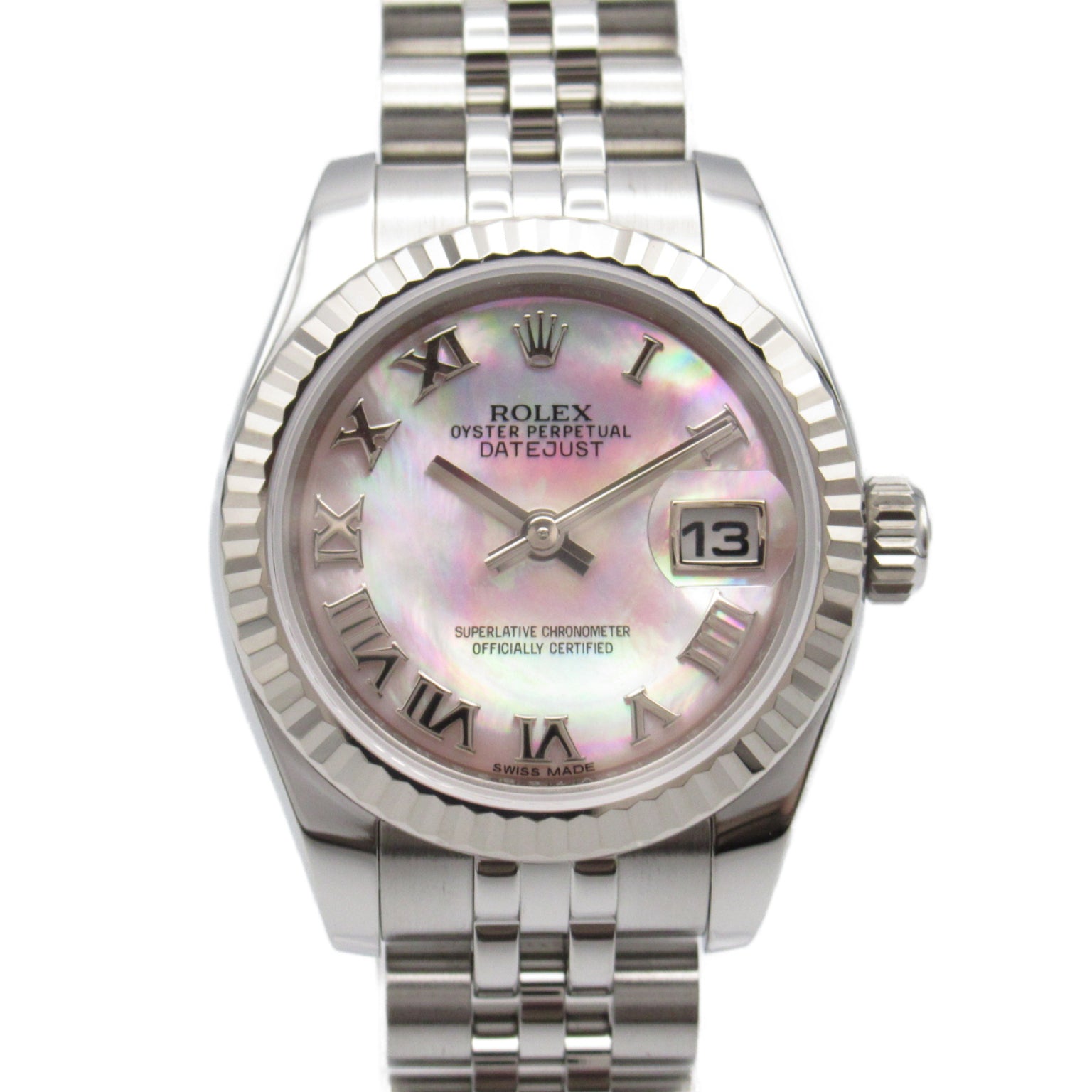 Rolex Rolex Datejust Watch K18WG (White G) Stainless Steel  Pink PK S/RO 179174NR