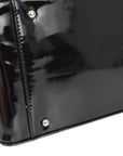 Chanel * Black Patent Choco Bar Chain Tote Handbag