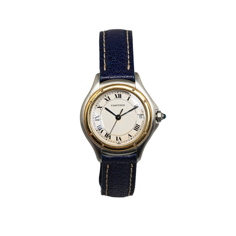 Cartier Pantale Kuga SM  W350058A Quartz Ivory Dial Stainless Steel Mackie Leather  Cartier