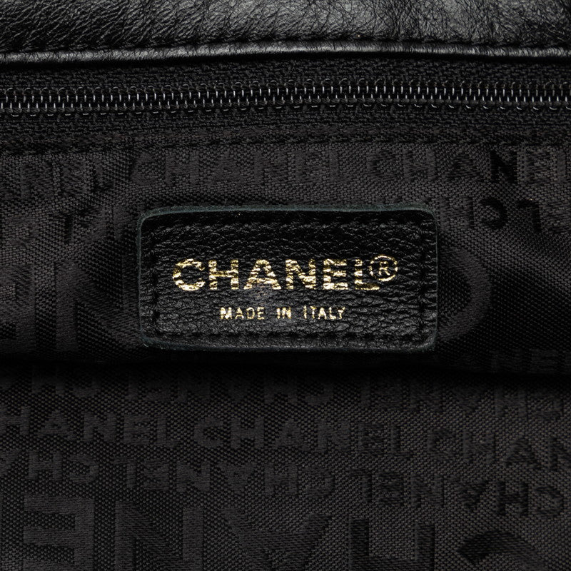 Chanel Coco Chain Tote Bag Black Beige   Chanel