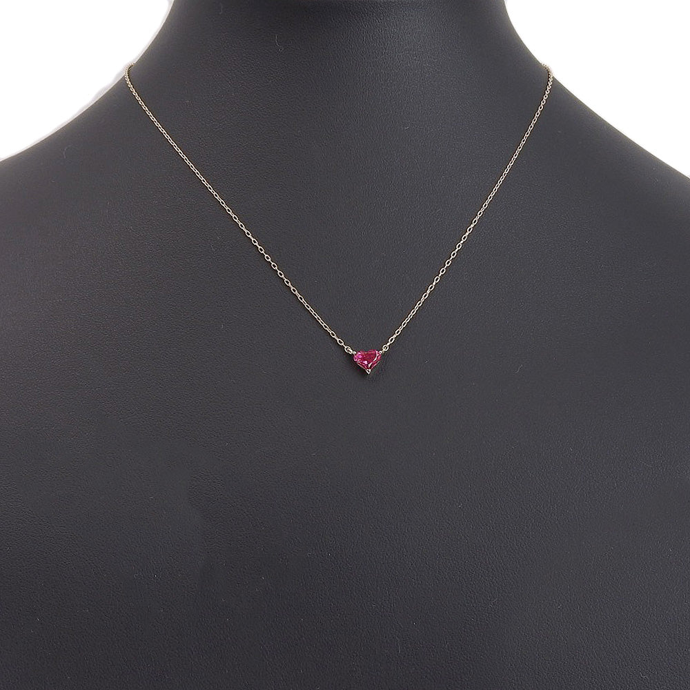 VANDOME heart necklace K10 pink g Japanese made about 1.4g heart ladies  in quality
