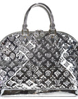 Louis Vuitton 2008 Alma MM Handbag Monogram Miroir Silver M93623