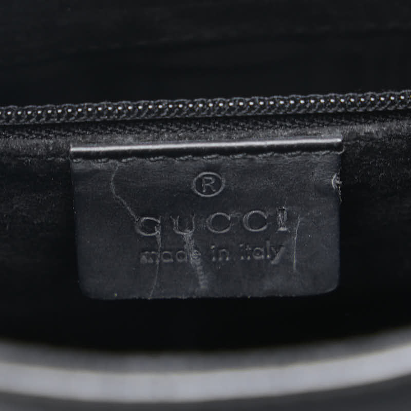 Gucci Bamboo Handbag 001 3760 Black Red Leather  Gucci