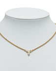 Dior CD Logo Three Leaves Chain Necklace G Plated Diamond  Dior