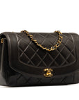 Chanel Matrace Dianaflap Chain Shoulder Bag Black G   Chanel