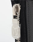 Louis Vuitton Taiga Zippy Dragon M69409 Black Round Zipper Wallet