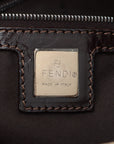 Fendi Zucca Canvas x Leather Shoulder Bag Beige